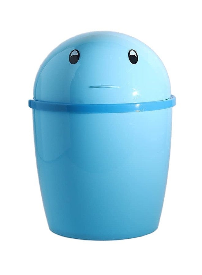 Bekner Cute Penguin Small/Mini Dustbin With Detachable Swing Top Cartoon - Plastic Mini Office/Home/Child Use Bin Plastic Dustbin (Multi-Color) (Medium-20cm Length) (Medium- 20cm Length) - Image 1